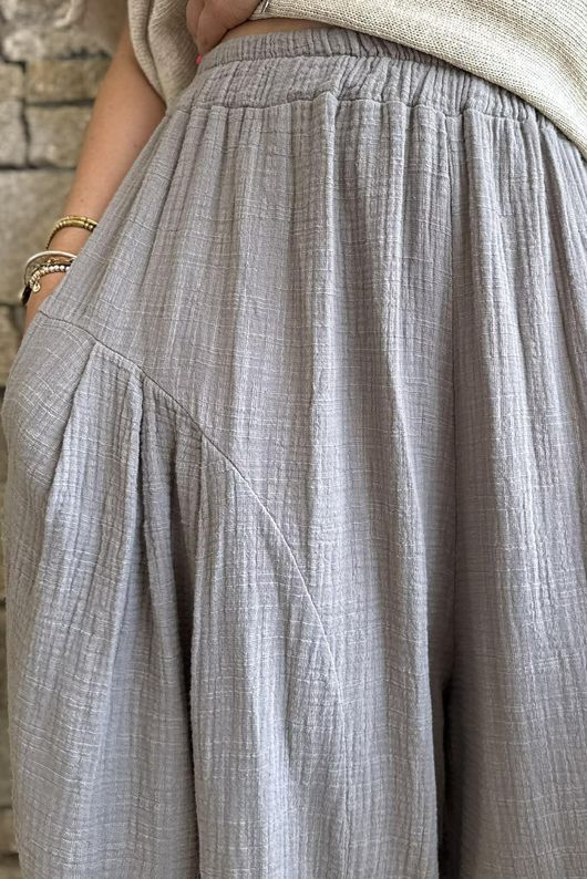 Tasha Cushion Cotton Sia Barrel Pant Mocha